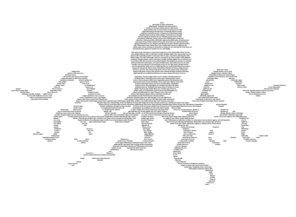 Text flowed into a frame that resembles an octopus.