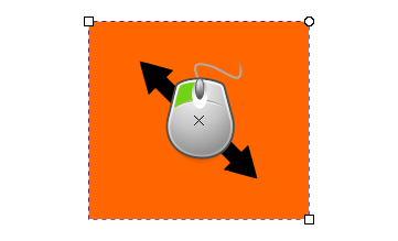 A rectangle is created by clicking and dragging the mouse