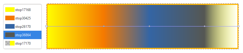Multiple stops on a linear gradient