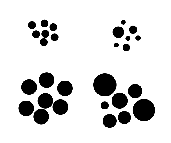 Dots created with the pencil tool