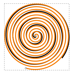 drawing a spiral in eazydraw