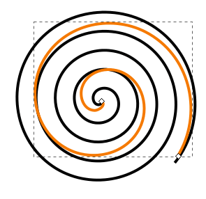 Spiral tool: small number of turns