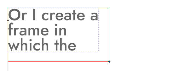 Creating a text frame